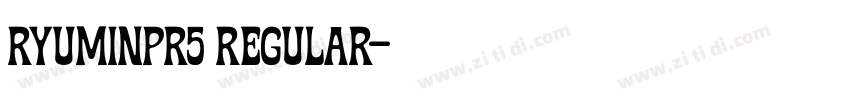 RyuminPr5 Regular字体转换 RyuminPr5 Regular字体转换